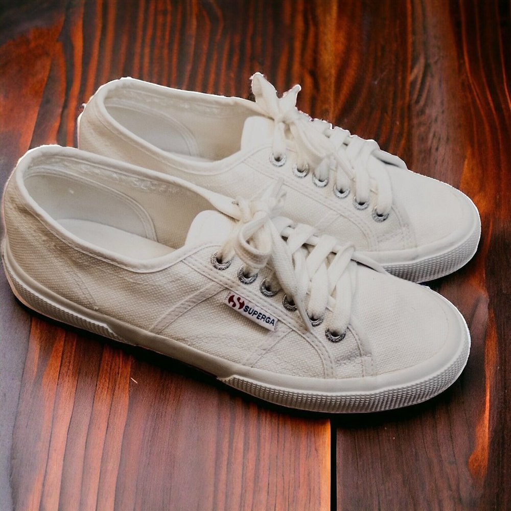 Superga White Canvas Sneakers